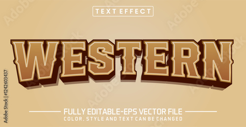 Western font Text effect editable