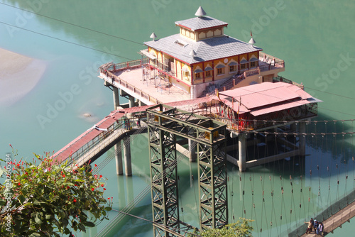 holy dhari devi temple in the pauri district of uttarakhand india photo