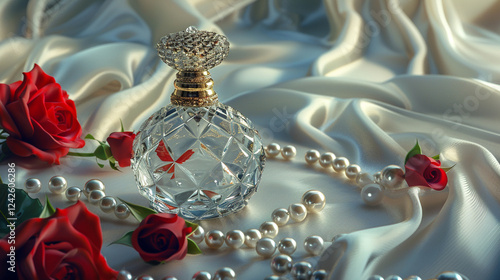 a vintage perfume bottle with intricate details