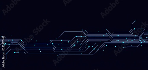 Illustration image of wallpaper with technology theme, technology data flow circuit
