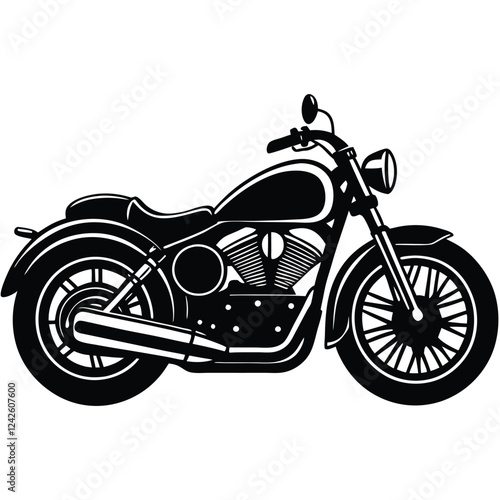 motorcycle isolated on white background