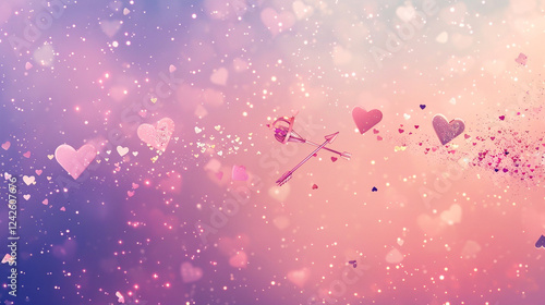 abstract background featuring love symbols