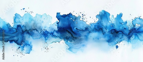 Grunge splash of colorful creativity against a clean white backdrop.