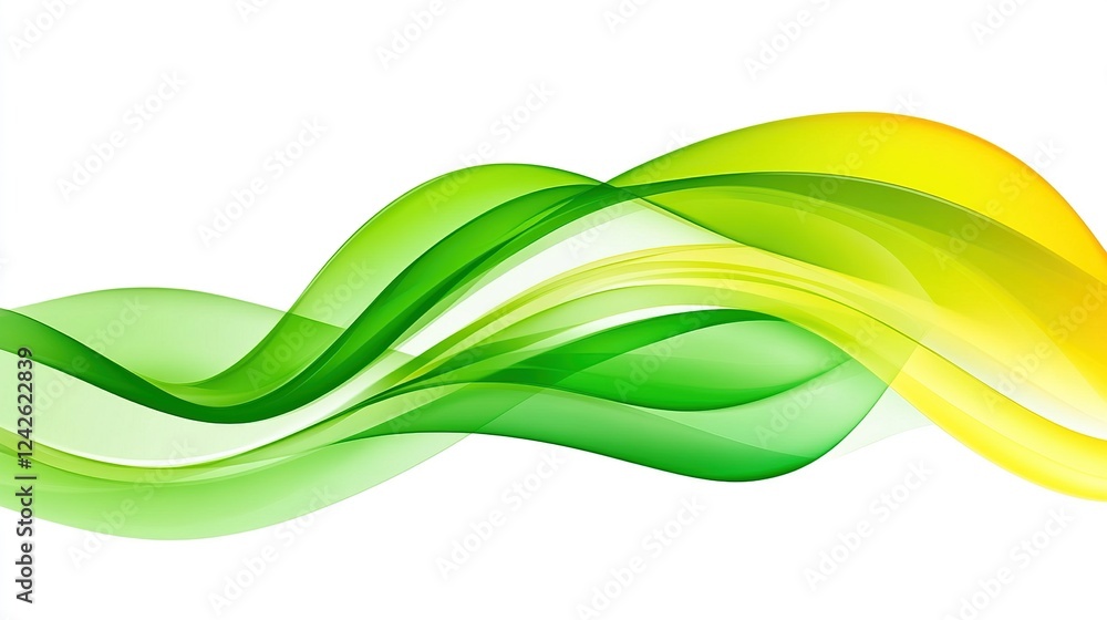 Green yellow wave abstract design, white background, website header Green yellow wave abstract design, white background, website header