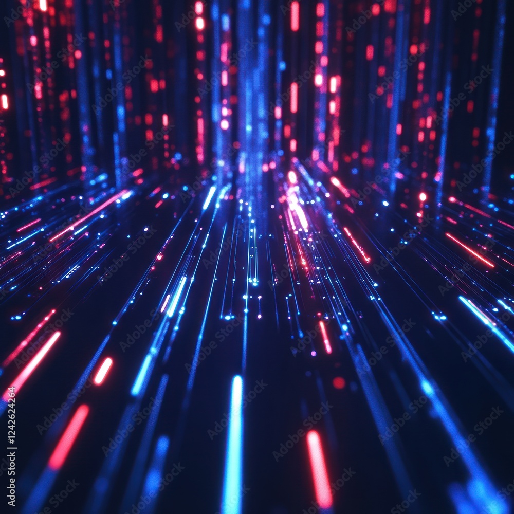 Abstract digital data stream, glowing lines, dark background, futuristic concept, website banner Abstract digital data stream, glowing lines, dark background, futuristic concept, website banner