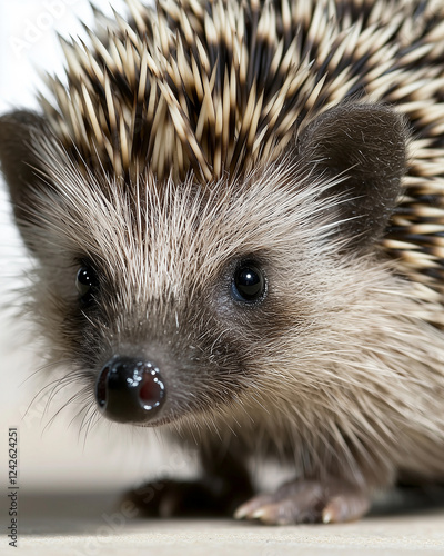 Desert Hedgehog Isolated on White Background
 photo