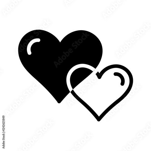 Vector black icon for Love