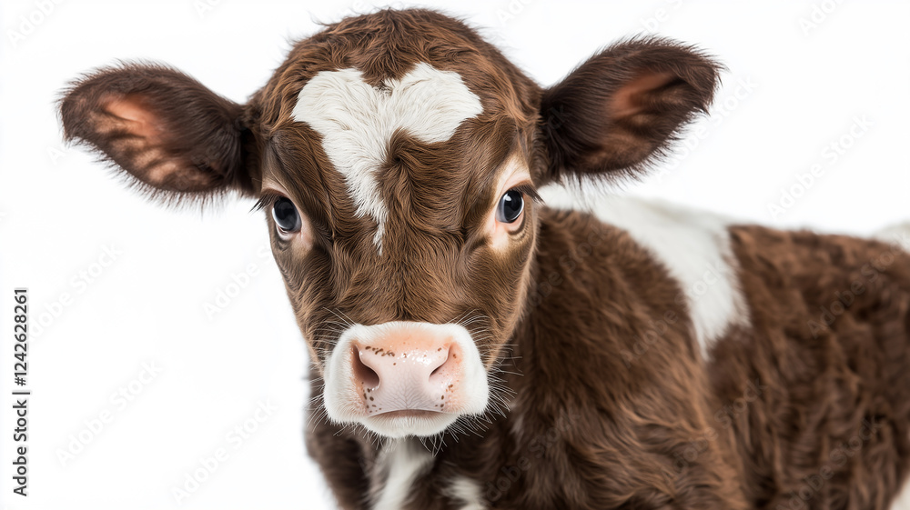 Brown and White Cow Isolated on White Background
Brown and White Cow Isolated on White Background