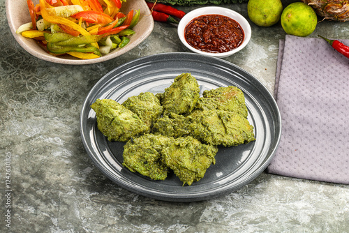 Indian cuisine - Mint chicken tikka photo