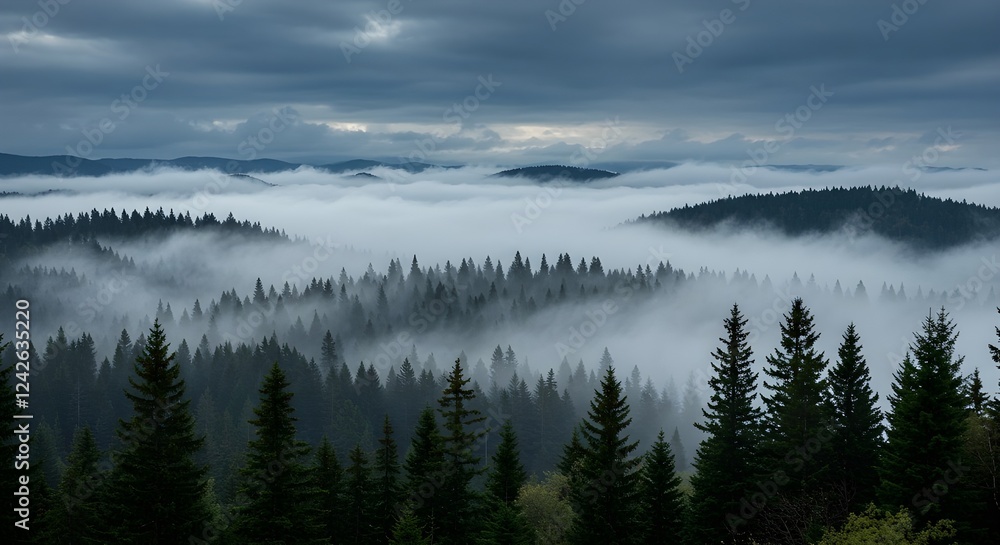 Layers of Evergreen Serenity Generative AI Layers of Evergreen Serenity Generative AI