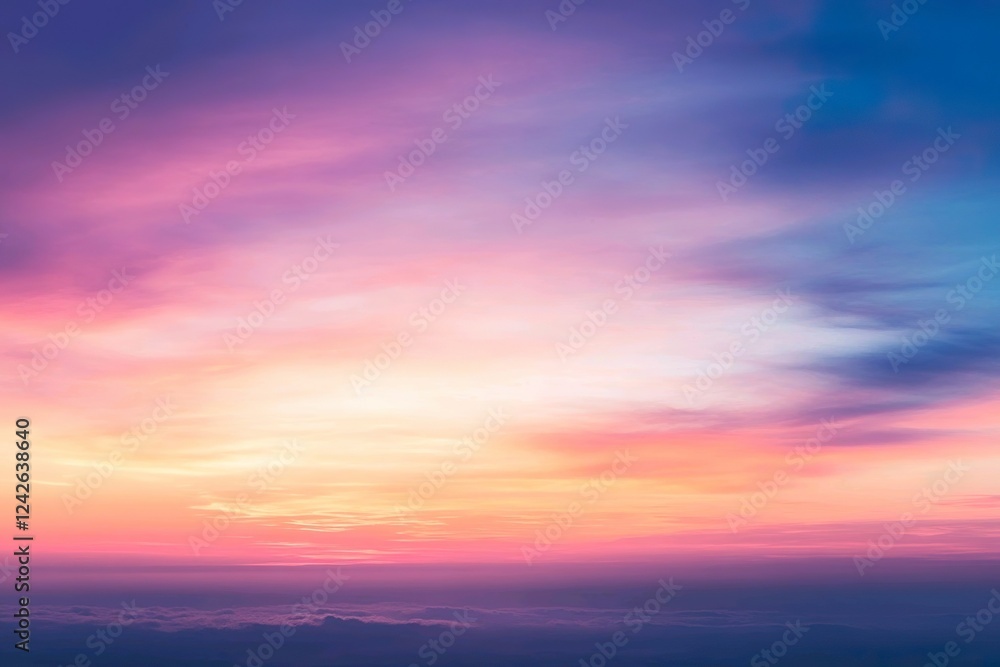 Vibrant Sunset Sky with Soft Color Gradients Vibrant Sunset Sky with Soft Color Gradients