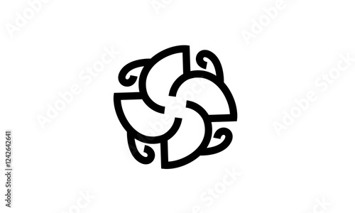 Logo designs created with abstract lines