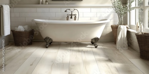 Elegant Clawfoot Tub in a Modern Bathroom Setting