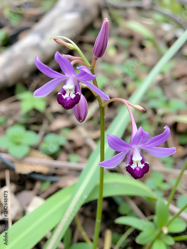 Wild Calypso orchids photo