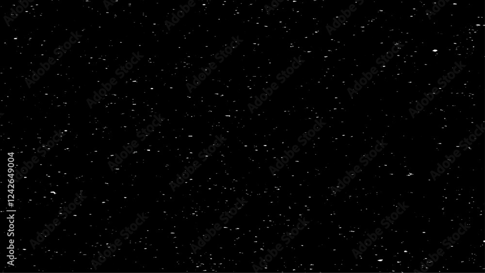Fototapeta premium Distressed white grainy texture. Dust overlay textured. Grain noise particles. Snow effects pack. Rusted black background. Vector illustration,