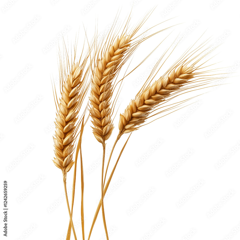 Wheat ears isolated on white or transparent bạckground Wheat ears isolated on white or transparent bạckground