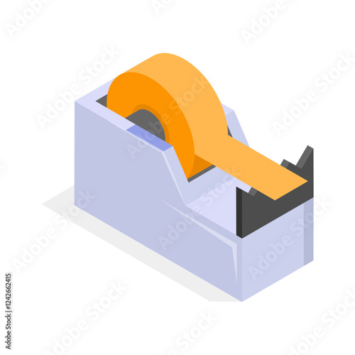 A small tool that holds and dispenses adhesive tape, tape dispenser vector