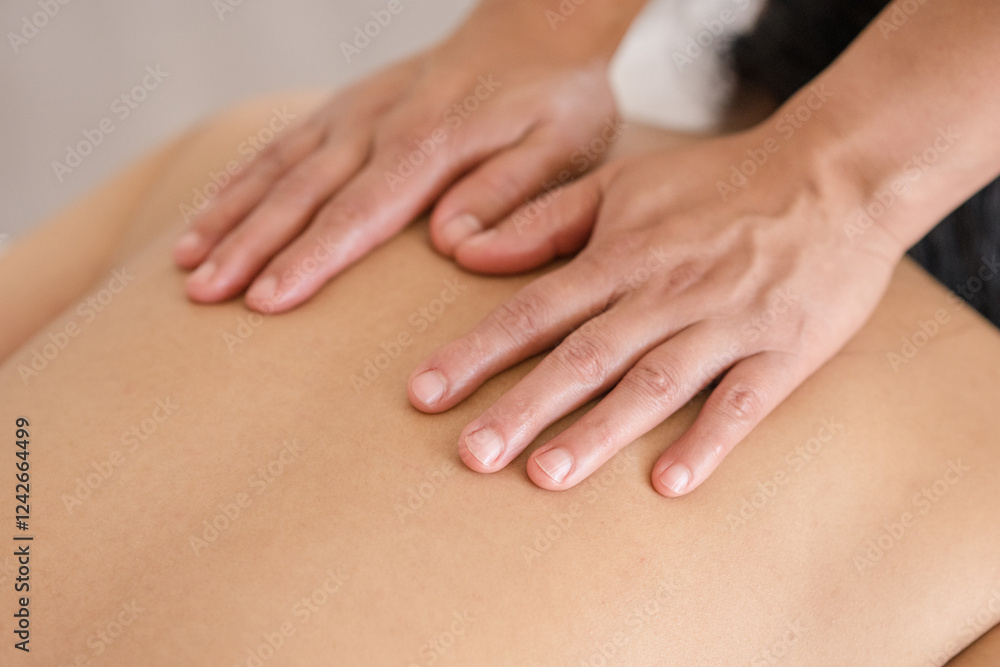 Massage from a womans hands Massage from a womans hands