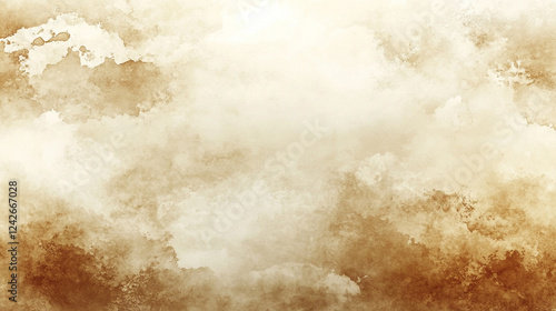 Fototapeta Stary papier, akwarelowe tło, tekstura generative ai 