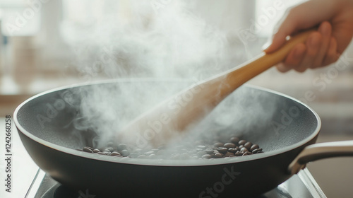 Roasting Coffee Beans:  Clo...
