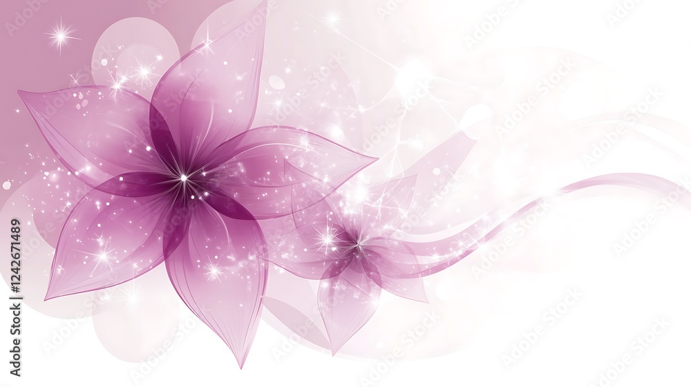 Obraz premium Purple flowers, soft background, design element