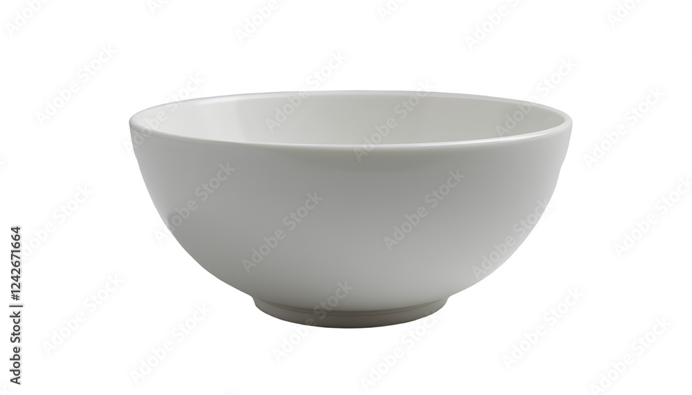Minimalist White Ceramic Bowl with transparent background Minimalist White Ceramic Bowl with transparent background