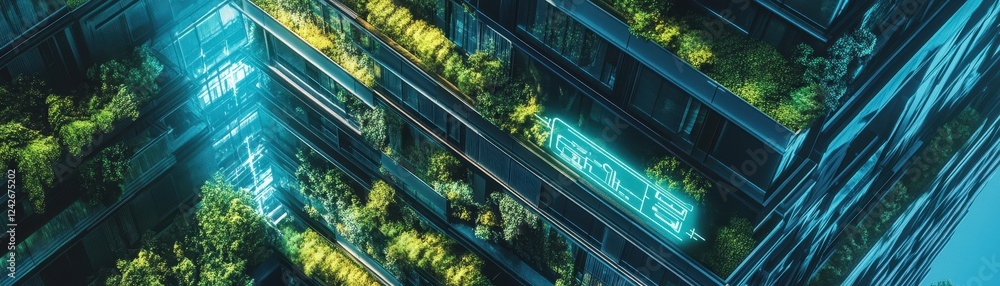 A futuristic green building with a focus on sustainable design and innovative architecture for a better future. A futuristic green building with a focus on sustainable design and innovative architecture for a better future.