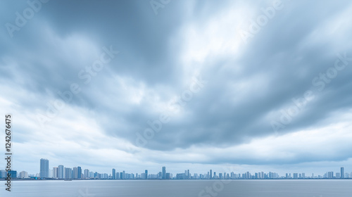 Cityscape Under Stormy Clou...