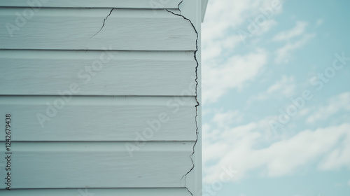 Cracked Siding and Sky: Clo...