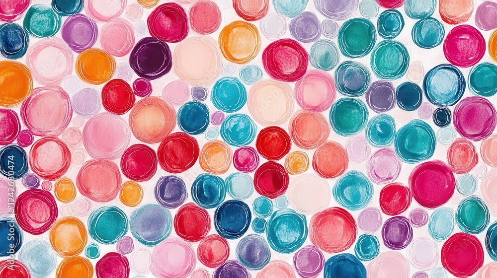 Fototapeta premium Abstract Watercolor Circles Background