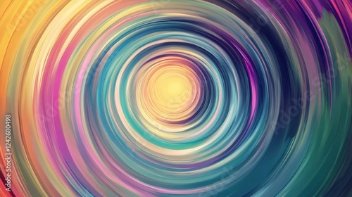 Abstract Swirling Vortex of Color.