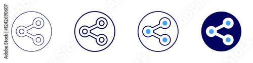 Network protocol icon in 4 different styles. Thin Line, Line, Bold, and Bold Line. Duotone style. Editable stroke