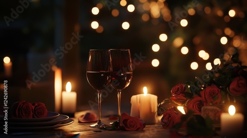 Romantic candlelight and chilled champagne make for a perfect holiday celebration