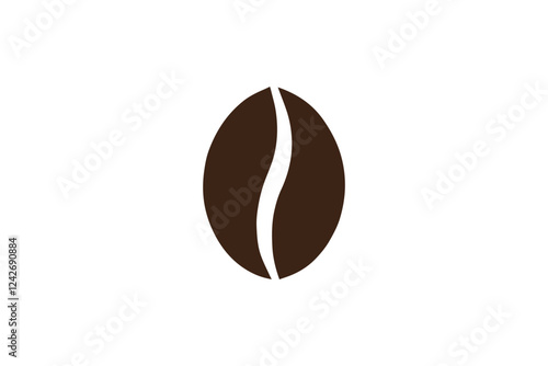 coffee bean vector silhouette isolated in white background
