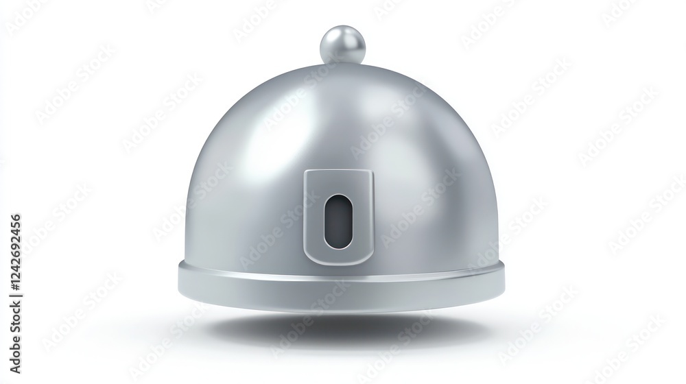 Platinum notification bell icon with a single alert, designed for social media, shown on a white backdrop. Platinum notification bell icon with a single alert, designed for social media, shown on a white backdrop.
