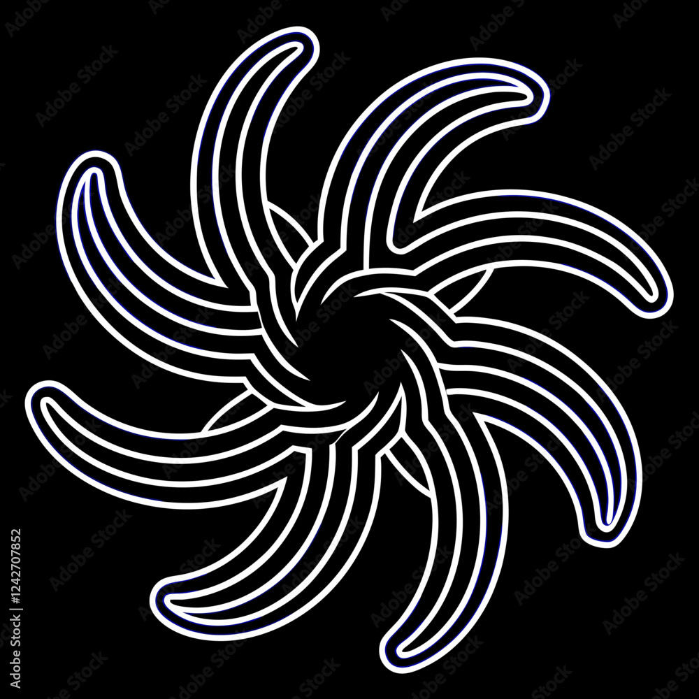 Neon Waves Futuristic Glow Against a Dark Horizon Neon Waves Futuristic Glow Against a Dark Horizon