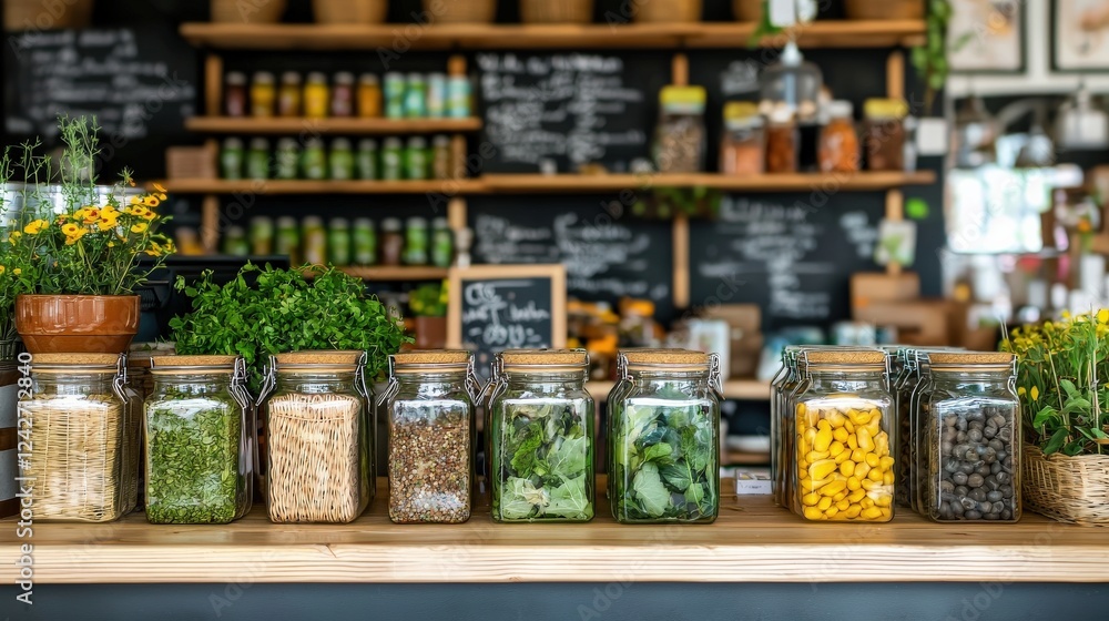 Fototapeta premium Eye-catching zero-waste store setups