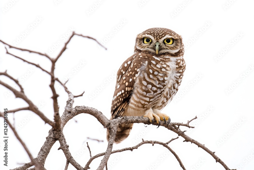 Fototapeta premium Spotted Owl Perched on a Branch