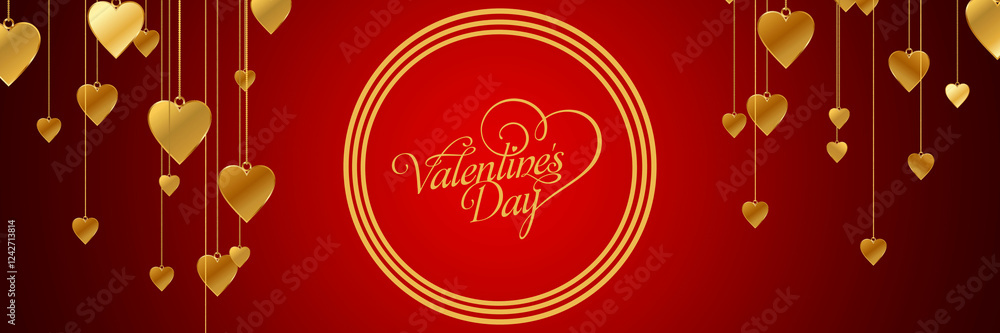red background with golden ornament, valentine day background, vector illustration. red background with golden ornament, valentine day background, vector illustration.