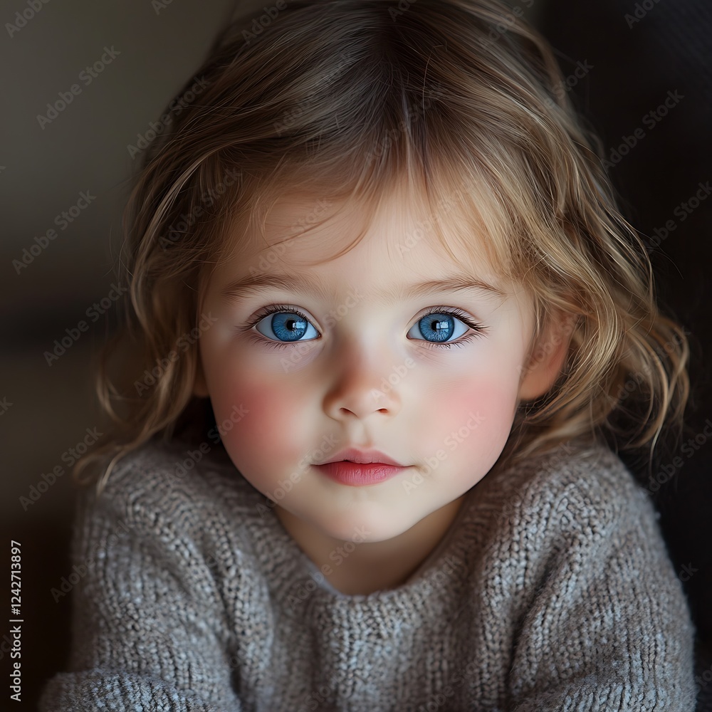 Adorable toddler girl with bright blue eyes and rosy cheeks. Adorable toddler girl with bright blue eyes and rosy cheeks.