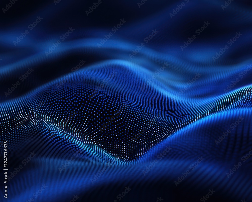 Abstract blue waves pattern; for tech, science, or data background Abstract blue waves pattern; for tech, science, or data background