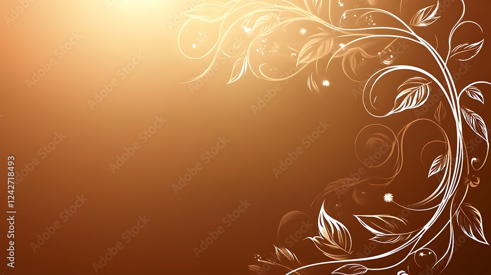 Elegant Brown Floral Design Background Image Elegant Brown Floral Design Background Image