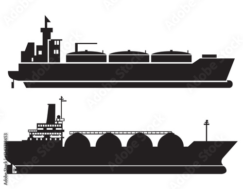 tanker ship  vector design.eps