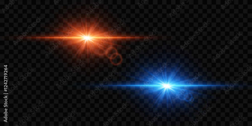 Collection of light effects and glare, light flash of stars. On a transparent background. Collection of light effects and glare, light flash of stars. On a transparent background.