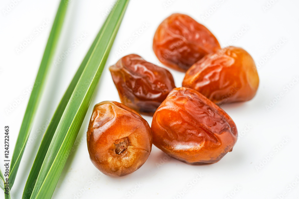 Dates fruit sukari or kurma sukari, isolated on white background Dates fruit sukari or kurma sukari, isolated on white background