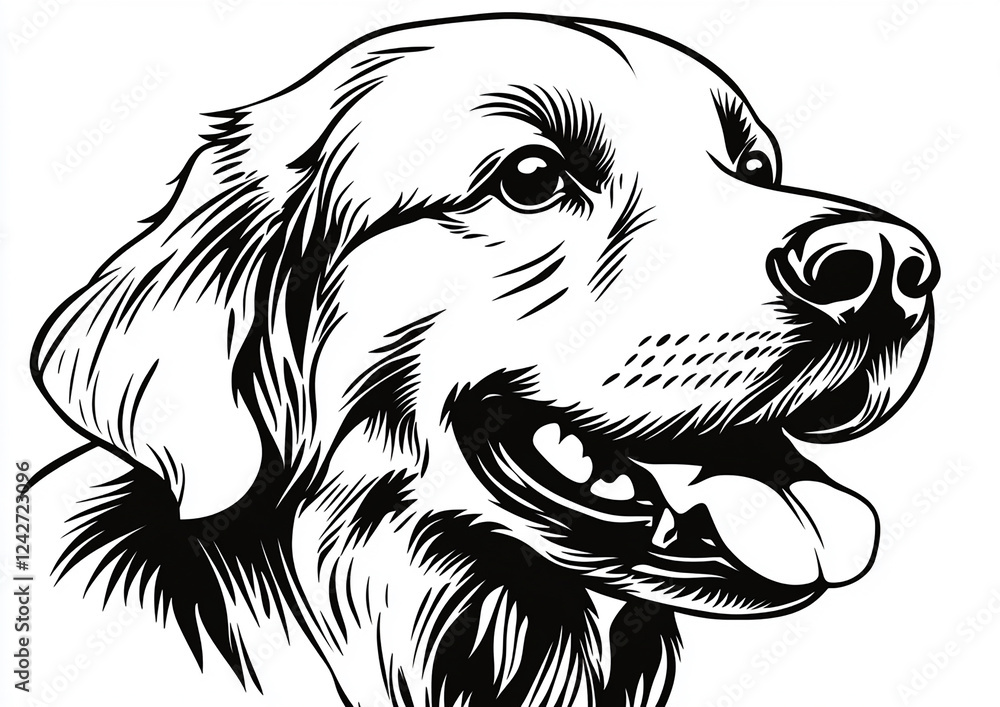 Fototapeta premium Cute dog photo, pet dog close-up 