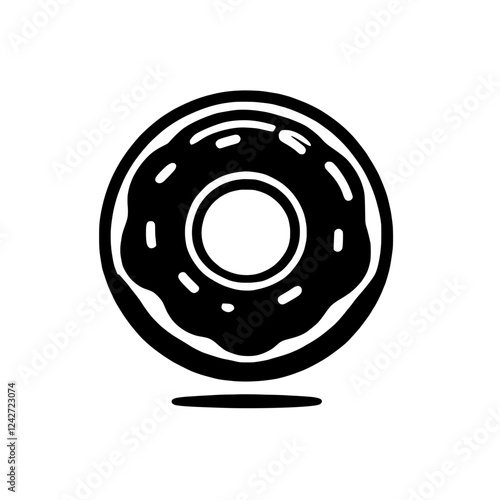 Donut Icon: A simple yet delightful icon depicting a donut with a sprinkle of sugar. Perfect for bakery menus, food blogs, and branding.