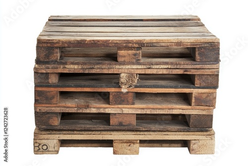 Stacked Wooden Pallets - Rustic Industrial Design photo