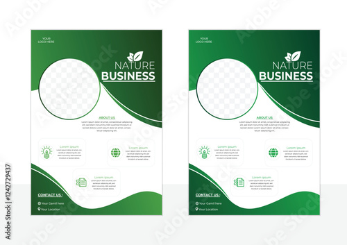 Agricultural business flyer template design.
