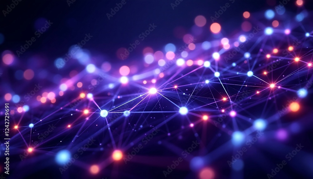 Abstract Network Connection: Digital Nodes and Links Abstract Network Connection: Digital Nodes and Links